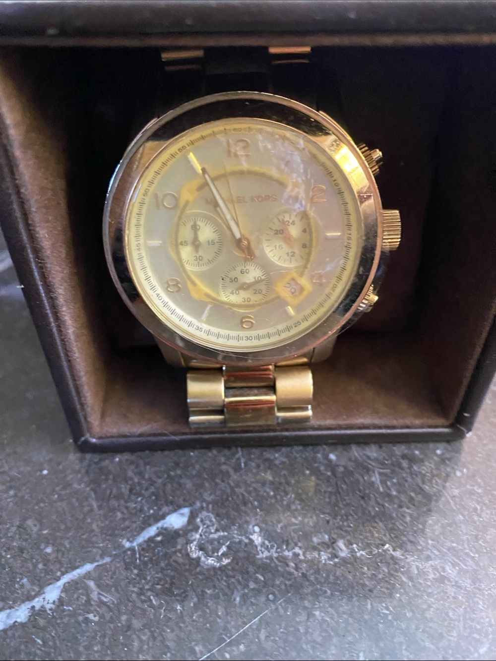 Michael Kors Gold Stainless Steel Chronograph Watch - Picture 8 of 11